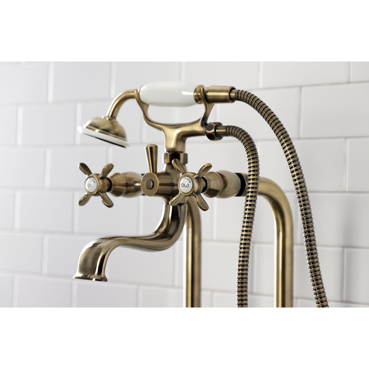 Essex Freestanding Clawfoot Tub Faucet Package with Supply Line