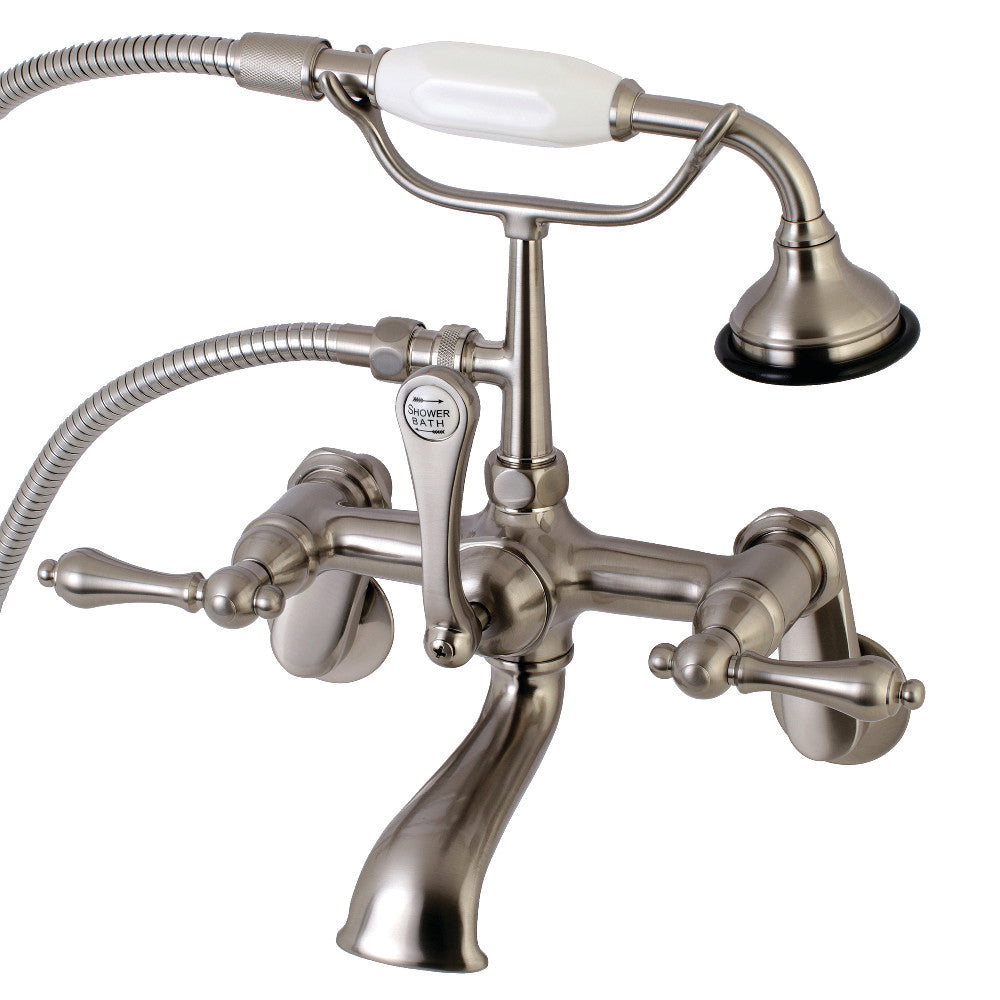 Aqua Vintage 7-Inch Adjustable Wall Mount Tub Faucet with Hand Shower