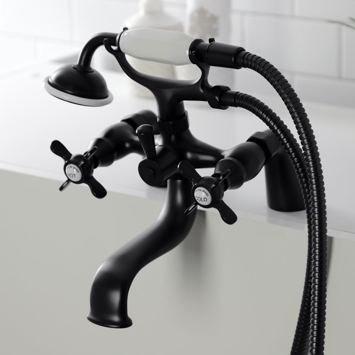 Essex Deck Mount Clawfoot Tub Faucet with Hand Shower