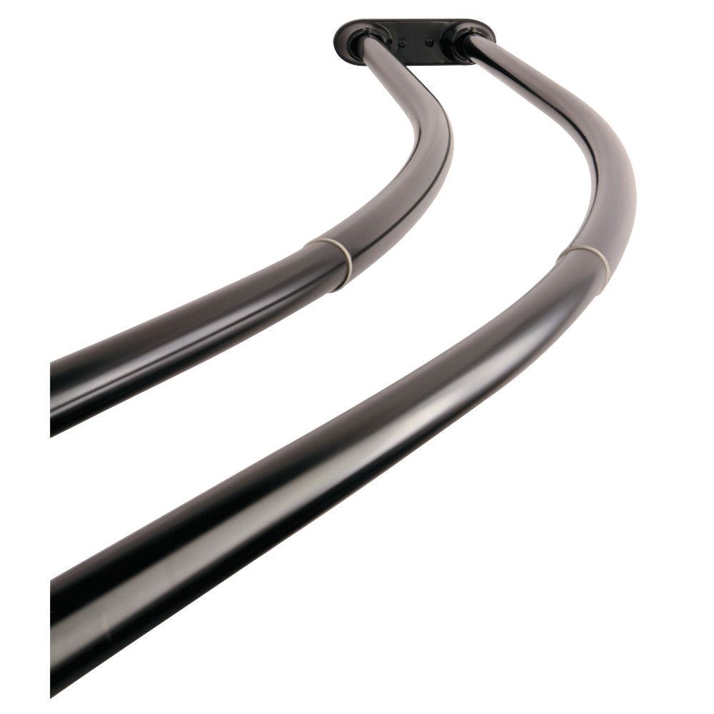 Kingston Brass Adjustable (60&quot;-72&quot;) Double Curved Stainless Steel Shower Curtain Rod