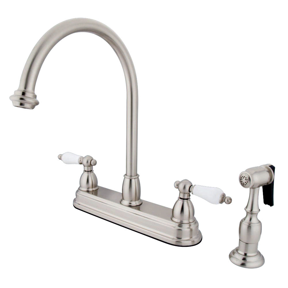 Kingston Brass KB3758PLBS Restoration Centerset Kitchen Faucet