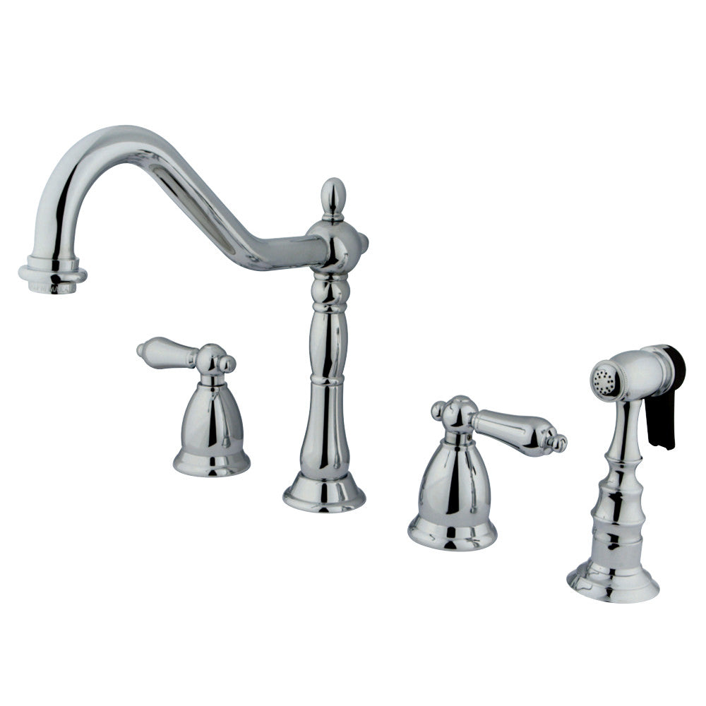 Kingston Brass KS1795ALBS Widespread Kitchen Faucet