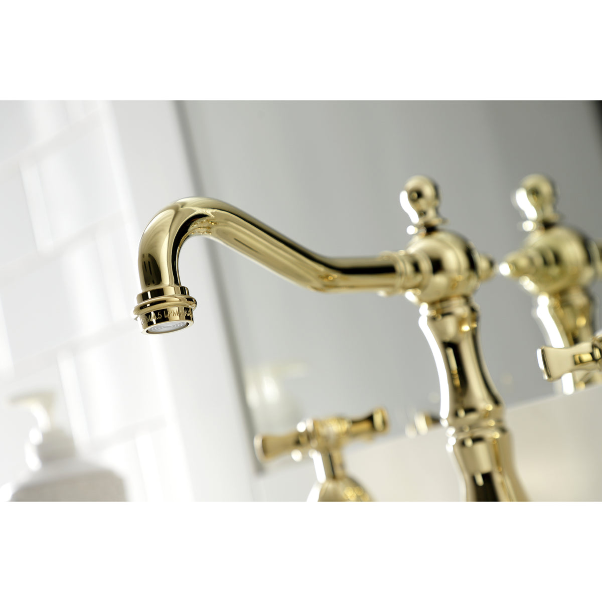 Kingston Brass KS1977NX Hamilton Widespread Bathroom Faucet with Brass Pop-Up