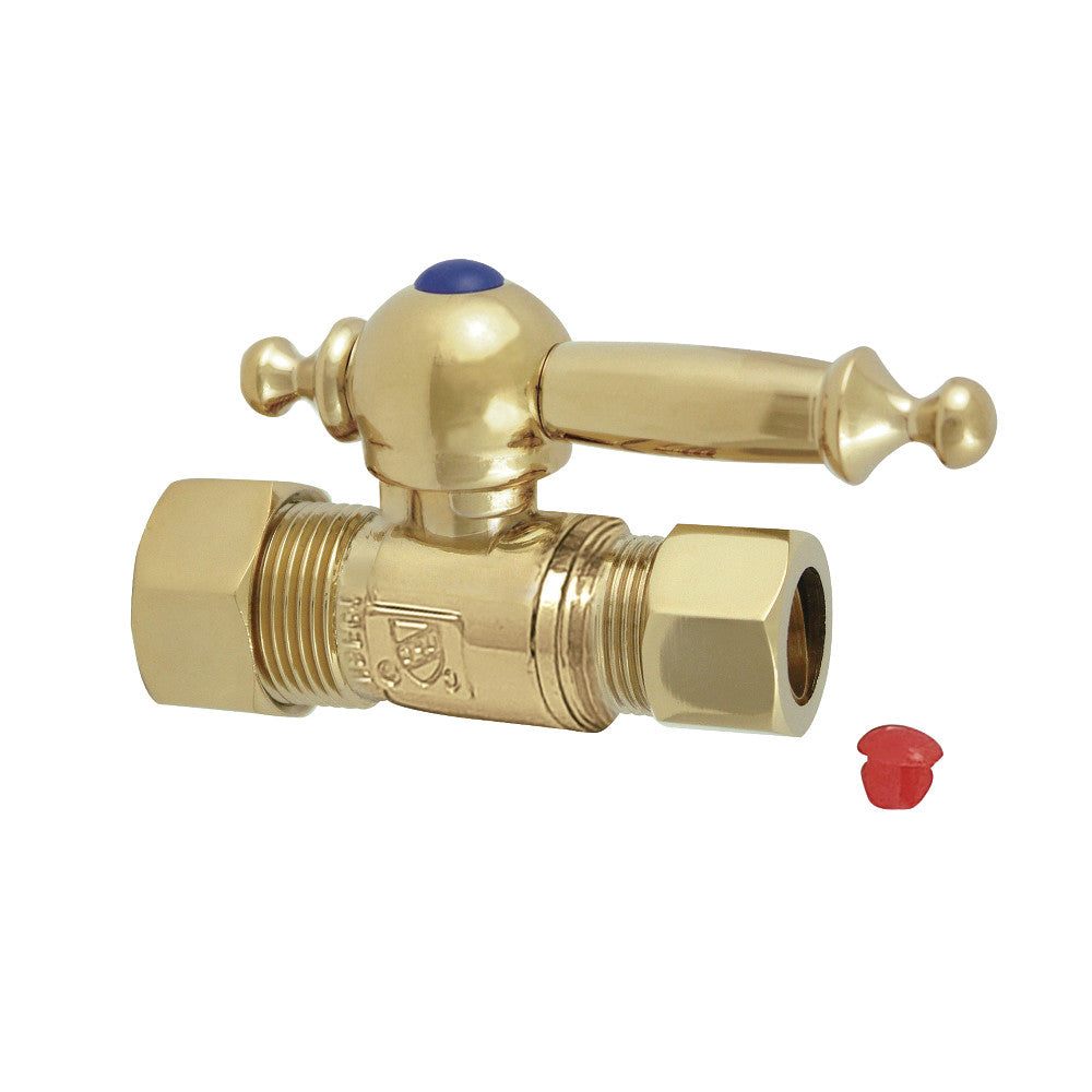 Kingston Brass 5/8&quot; OD Comp X 1/2&quot; OD Comp Straight Shut-Off Valve