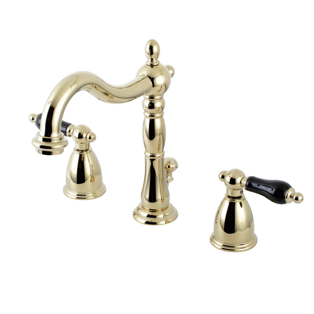 Kingston Brass KB1978PKL Duchess Widespread Bathroom Faucet with Plastic Pop-Up