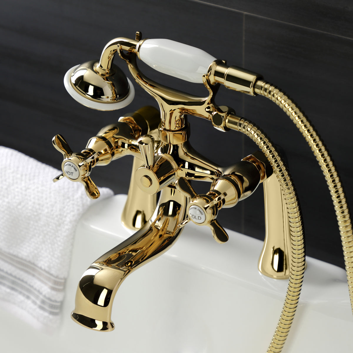 Essex Deck Mount Clawfoot Tub Faucet with Hand Shower