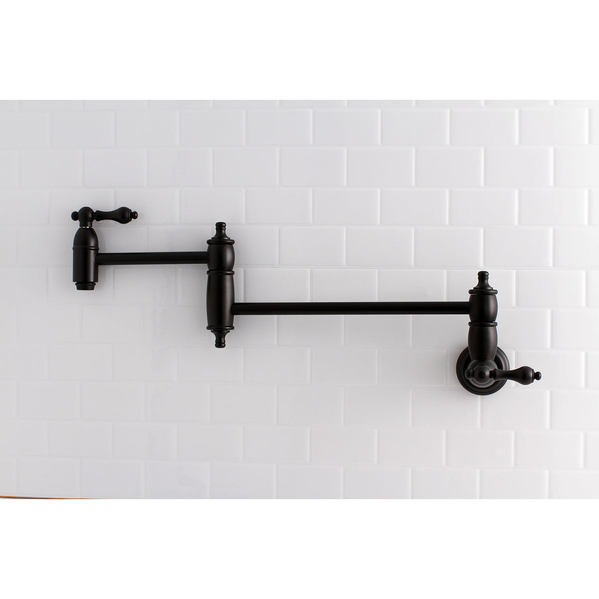 Kingston Brass KS3101AL Restoration Wall Mount Pot Filler Kitchen Faucet