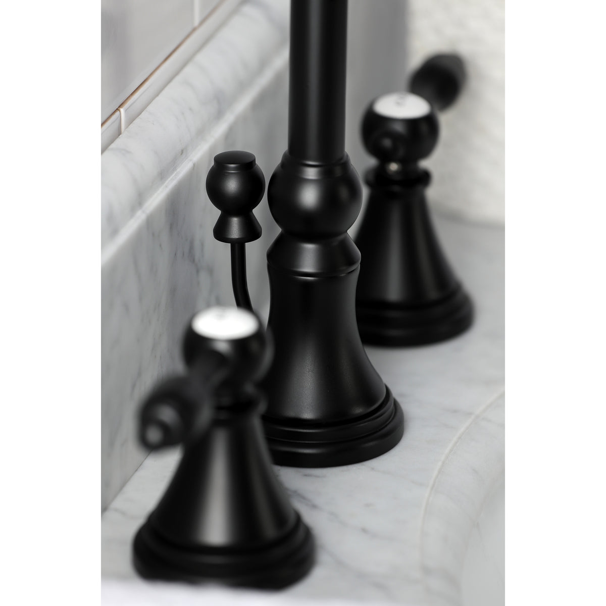 Kingston Brass KS2981TAL Tudor Widespread Bathroom Faucet with Brass Pop-Up