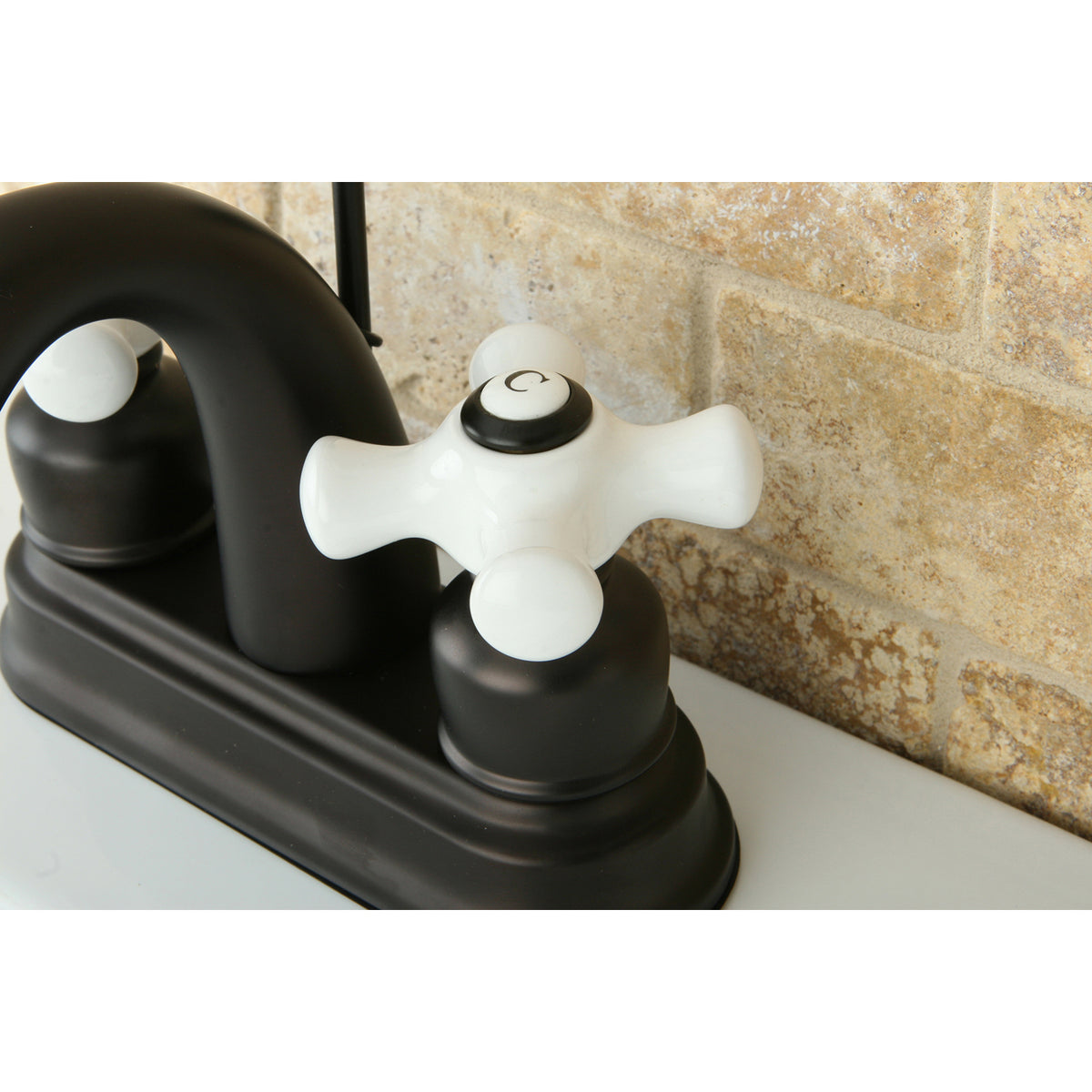 Kingston Brass KB5613PX Restoration 4 in. Centerset Bathroom Faucet