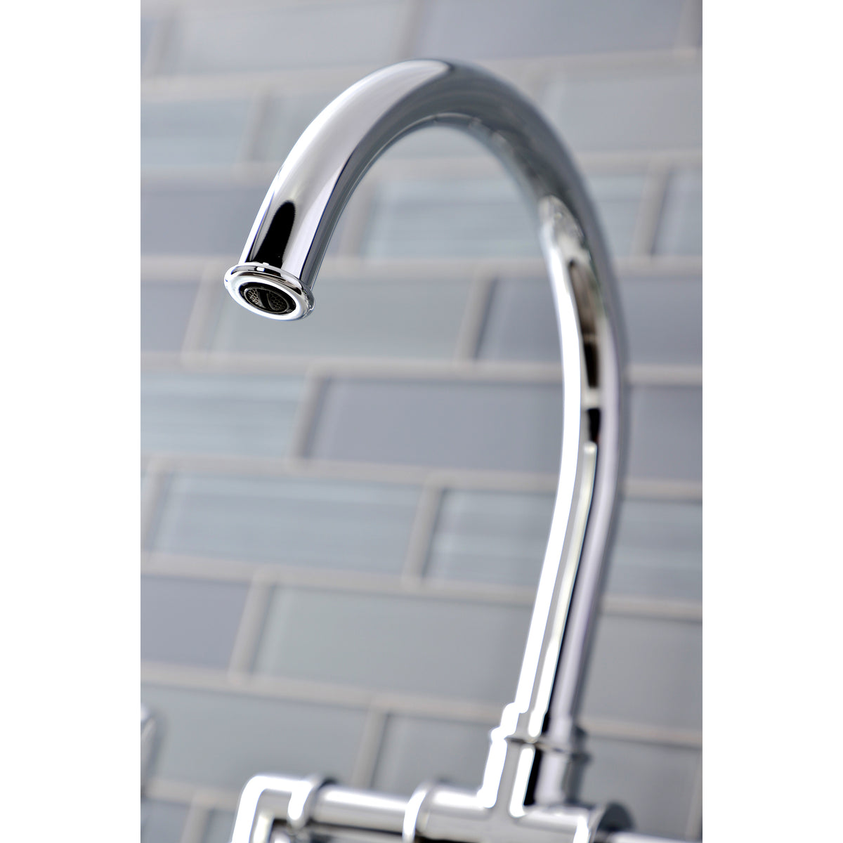 Kingston Brass KS2330RX Belknap Industrial Style Bridge Kitchen Faucet with Brass Sprayer