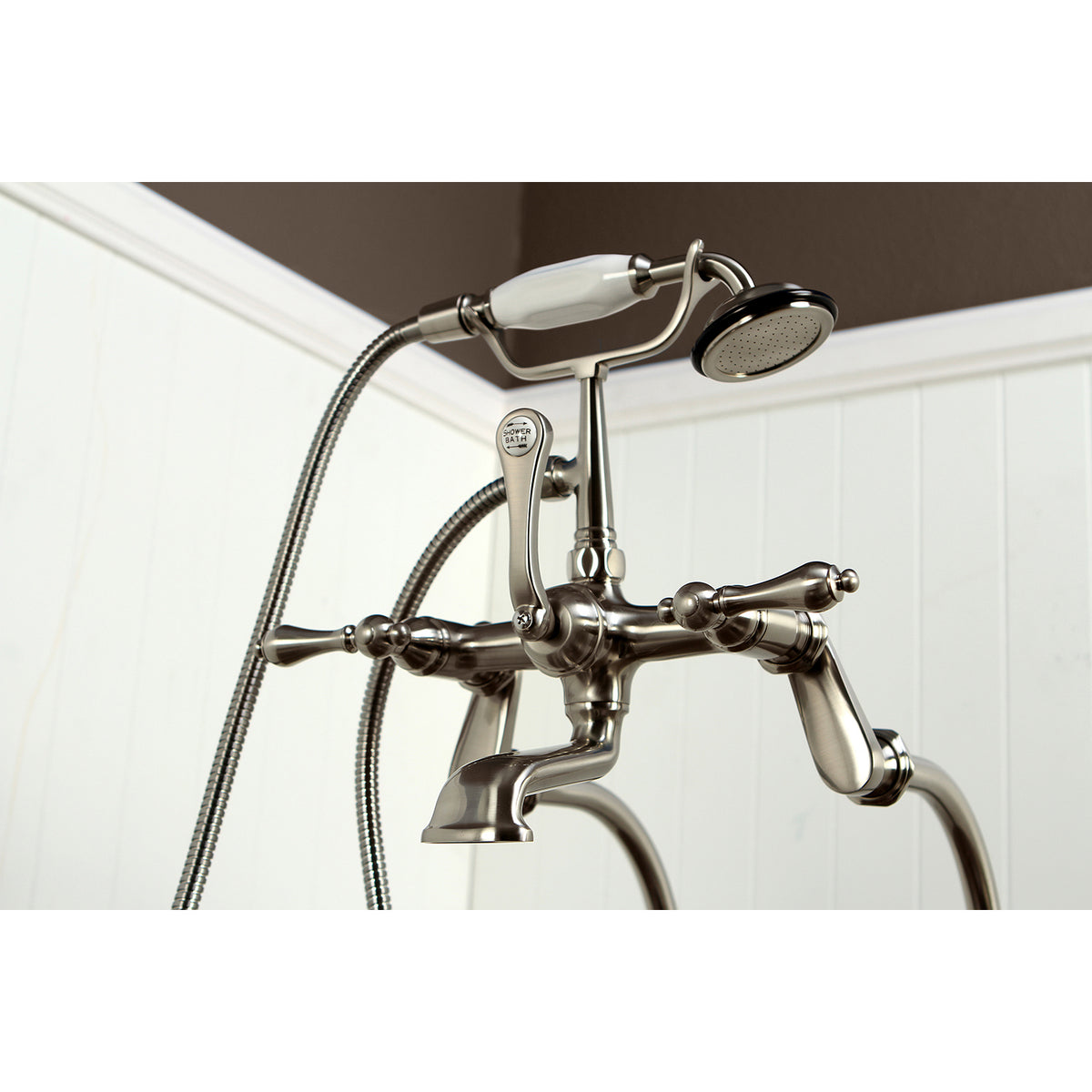 Vintage Freestanding Clawfoot Tub Faucet Package with Supply Line