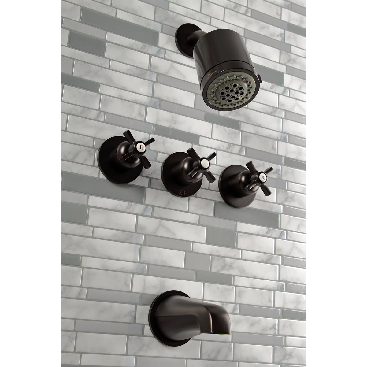 Millennium Three-Handle Tub and Shower Faucet