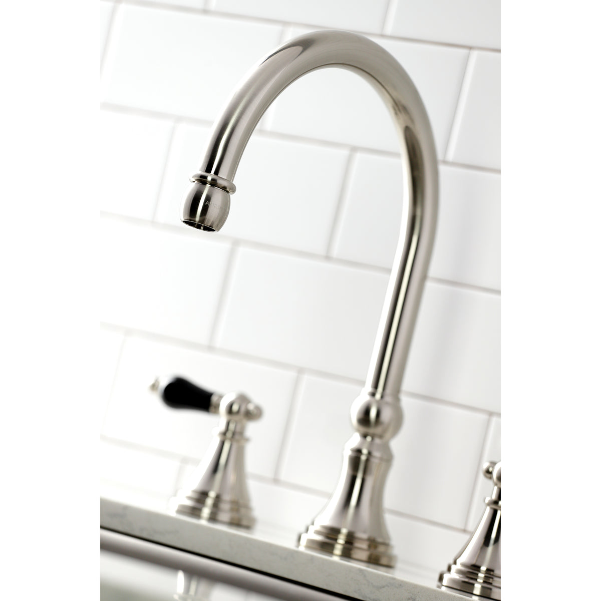 Kingston Brass KS2792PKLBS Duchess Widespread Kitchen Faucet with Brass Sprayer
