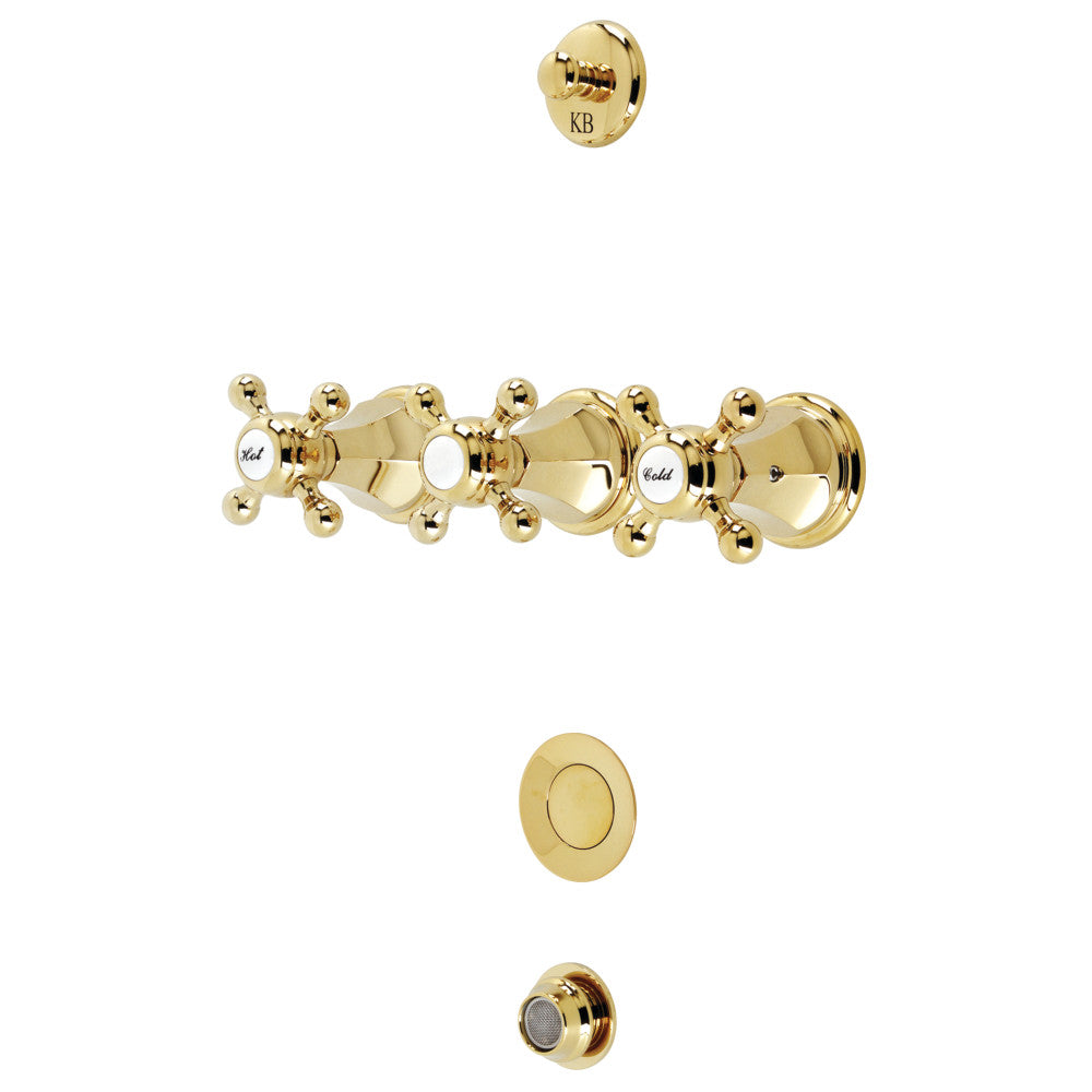 Kingston Brass KB4328BX Metropolitan Bidet Faucet with Brass Pop-Up