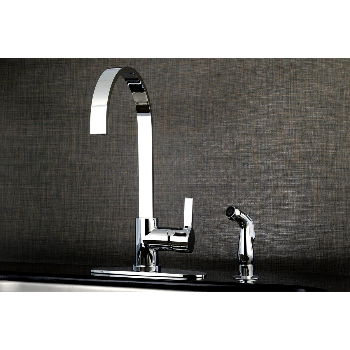 Gourmetier LS8713CTLSP Continental Single-Handle Kitchen Faucet with Side Sprayer
