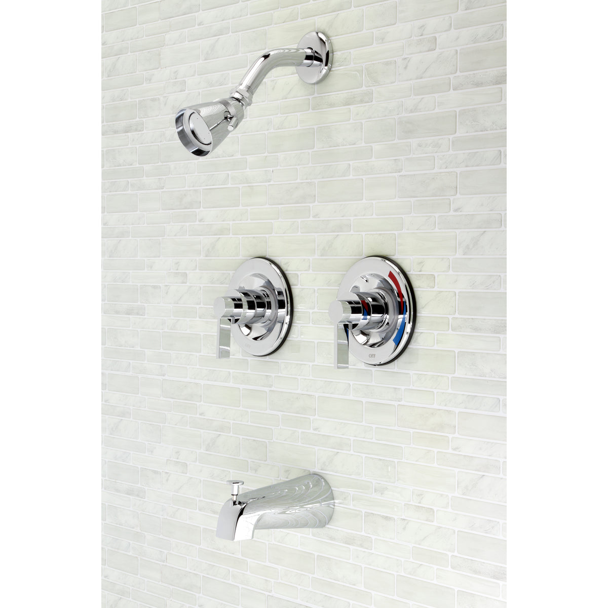 NuvoFusion Two-Handle Tub and Shower Faucet with Volume Control