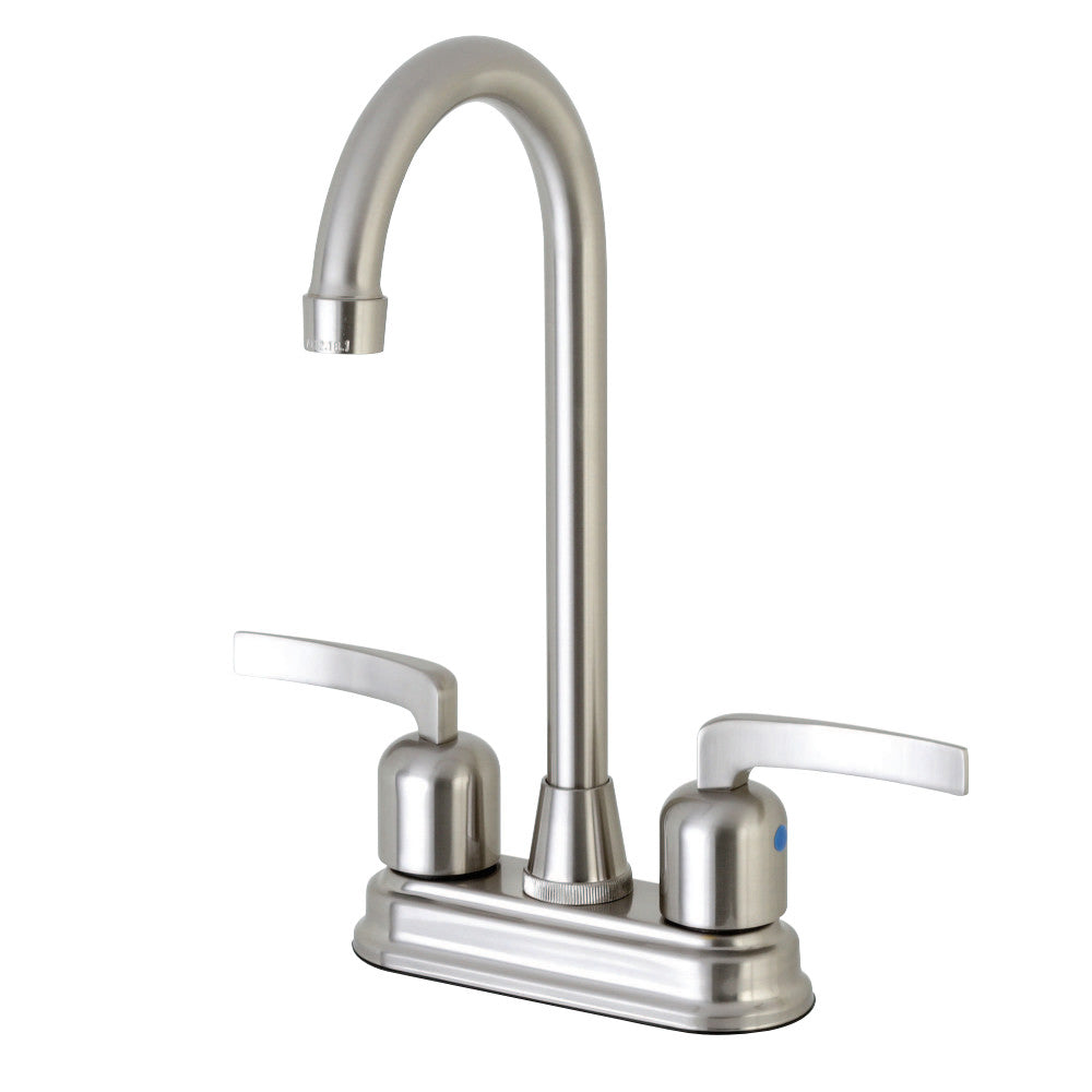 Kingston Brass Centurion FB498EFL 4&quot; Centerset High-Arch Spout Bar Faucet