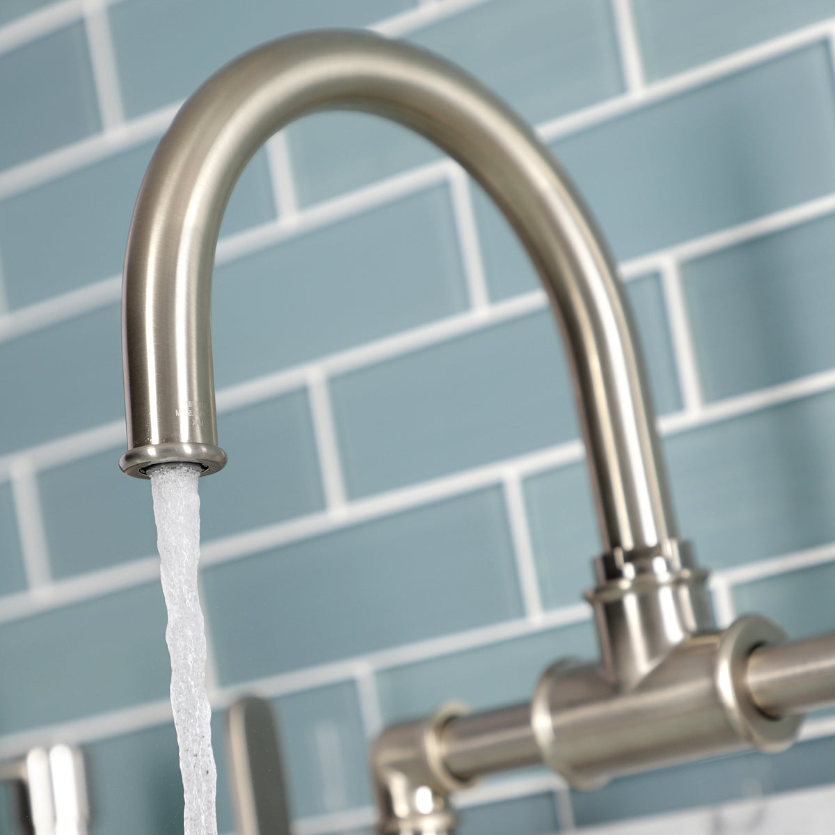 Kingston Brass KS2171KL Whitaker Industrial Style Bridge Bathroom Faucet with Pop-Up Drain