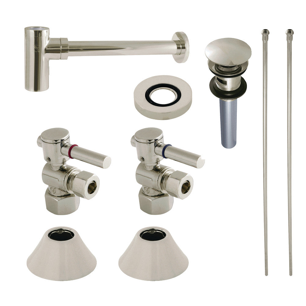 Kingston Brass Modern Plumbing Sink Trim Kit with Bottle Trap and Overflow Drain