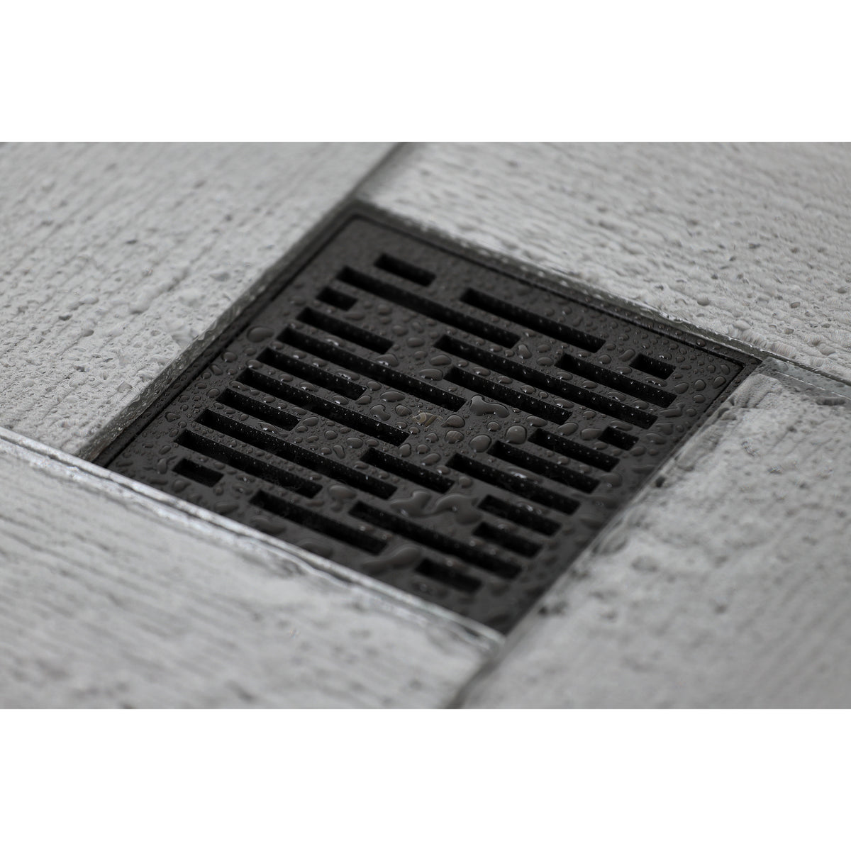 Kingston Brass Watercourse Transit 4&quot; Square Grid Shower Drain