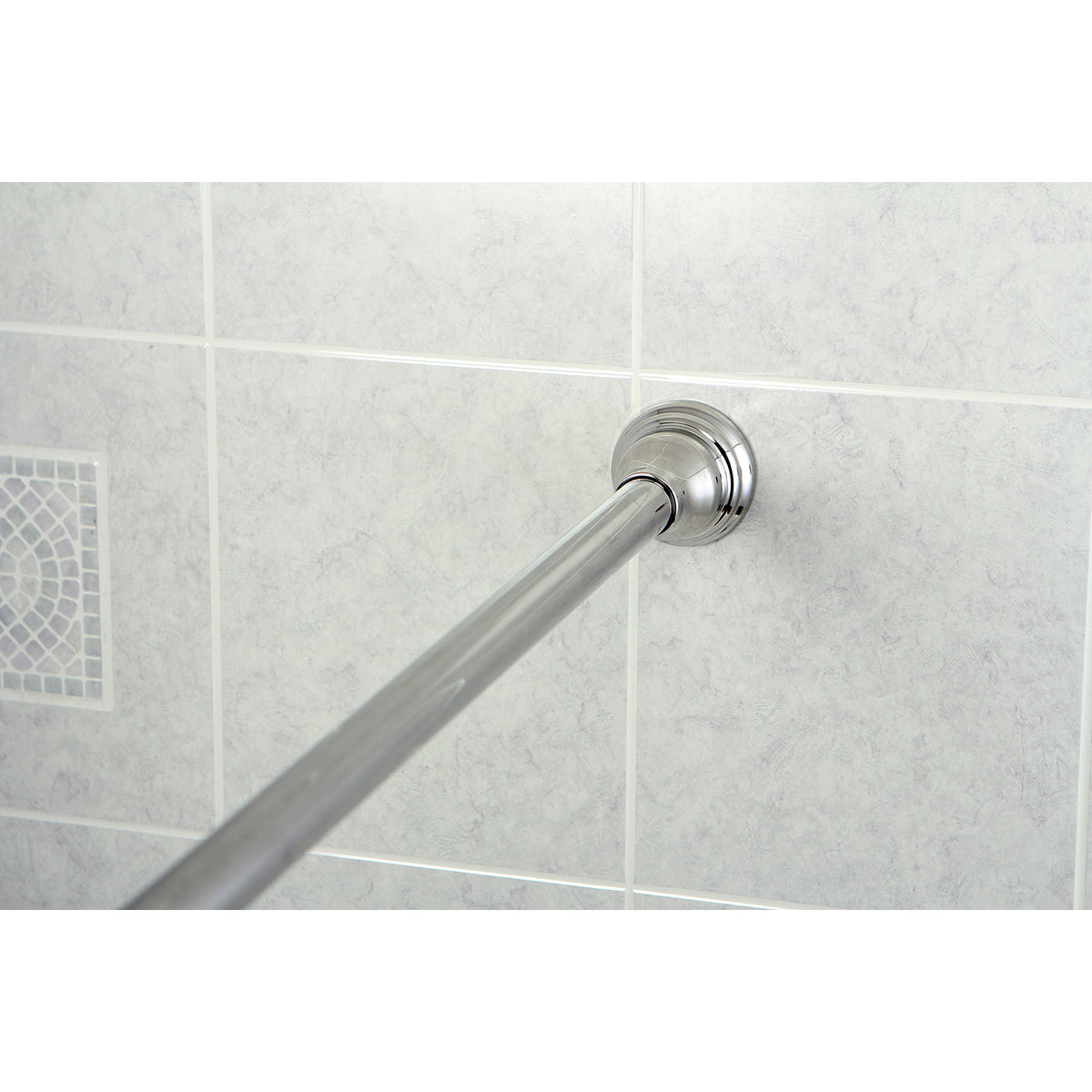 Kingston Brass Americana 72&quot; Tension Shower Rod with Decorative Flange