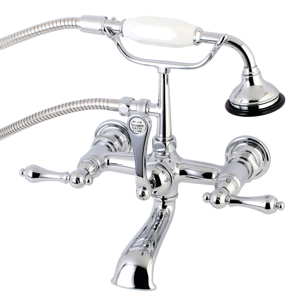 Aqua Vintage 7-Inch Wall Mount Tub Faucet with Hand Shower