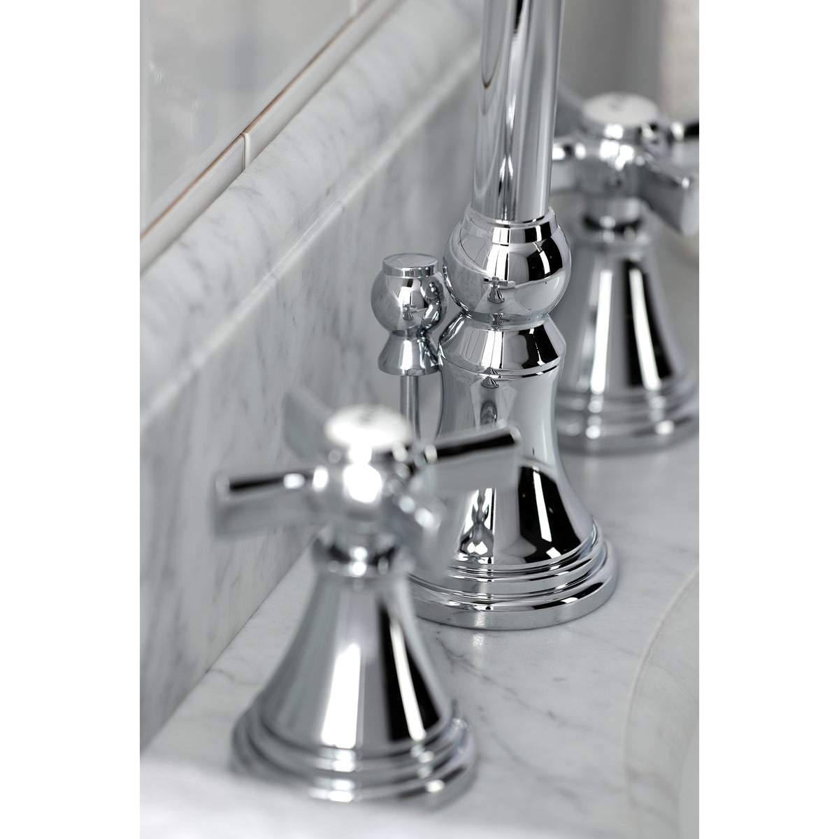 Kingston Brass KS2985ZX Millennium Widespread Bathroom Faucet with Brass Pop-Up