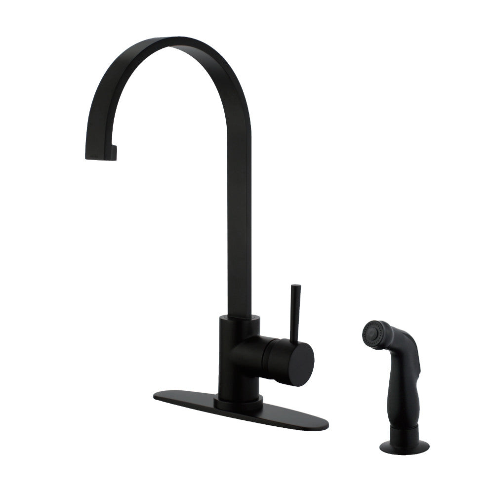 Gourmetier LS8711DLSP Concord Single-Handle Kitchen Faucet with Side Sprayer