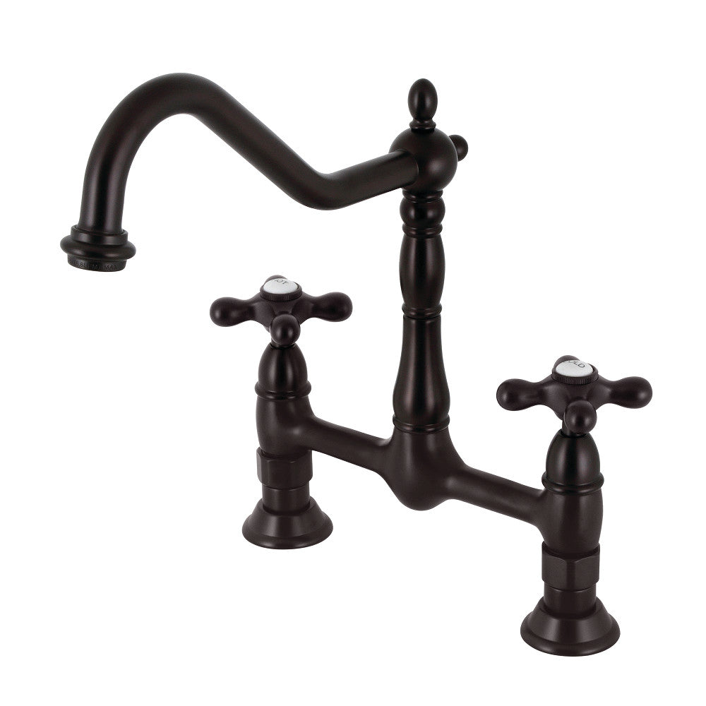 Kingston Brass KS1178AX Heritage Bridge Kitchen Faucet