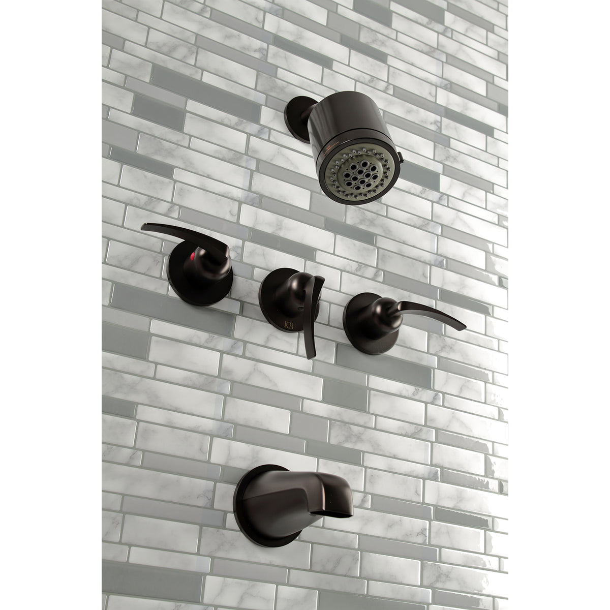 Centurion Three-Handle Tub and Shower Faucet