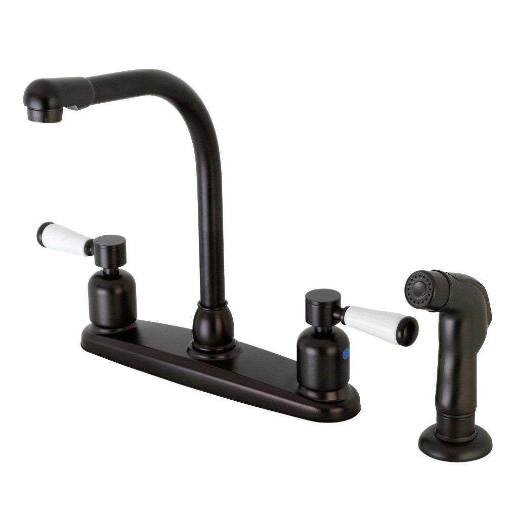 Kingston Brass FB751DPLSP Paris 8-Inch Centerset Kitchen Faucet with Sprayer
