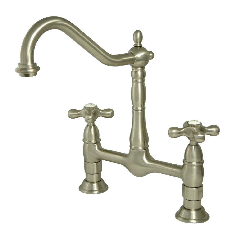 Kingston Brass KS1178AX Heritage Bridge Kitchen Faucet