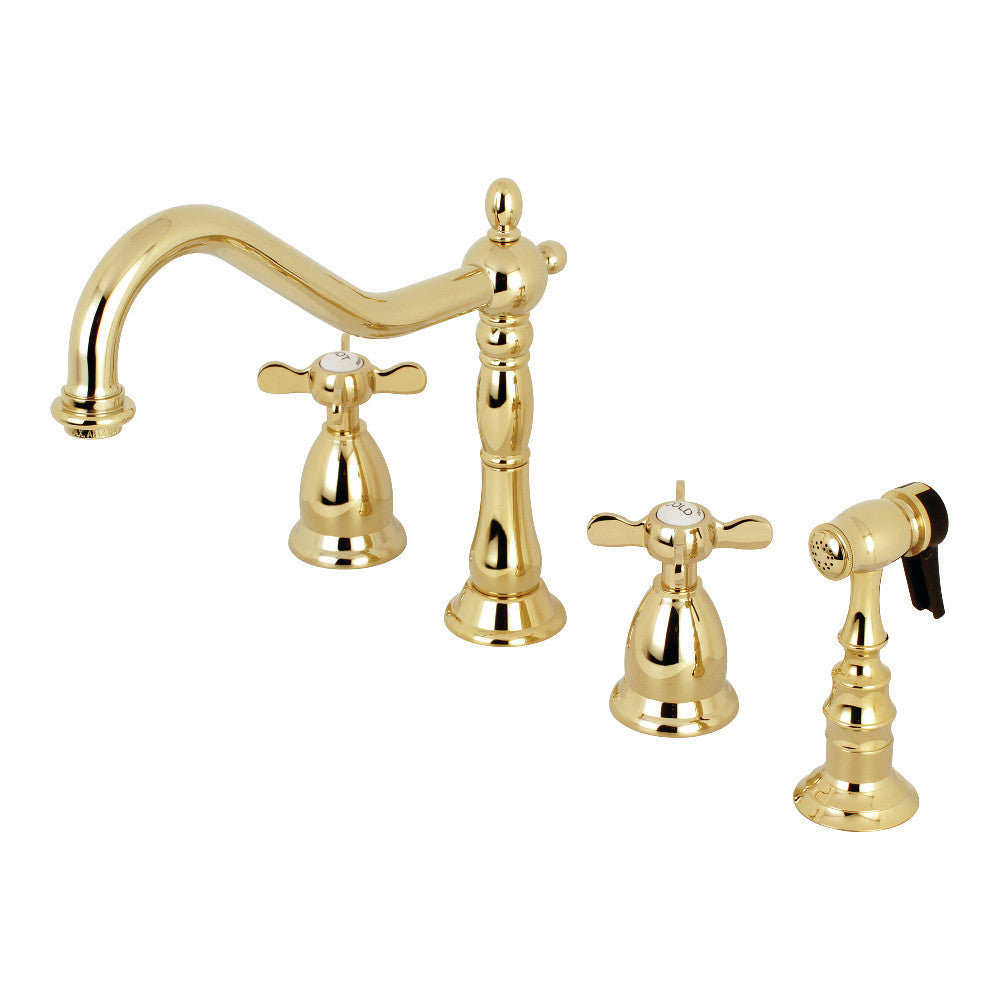 Kingston Brass KS1791BEXBS Widespread Kitchen Faucet