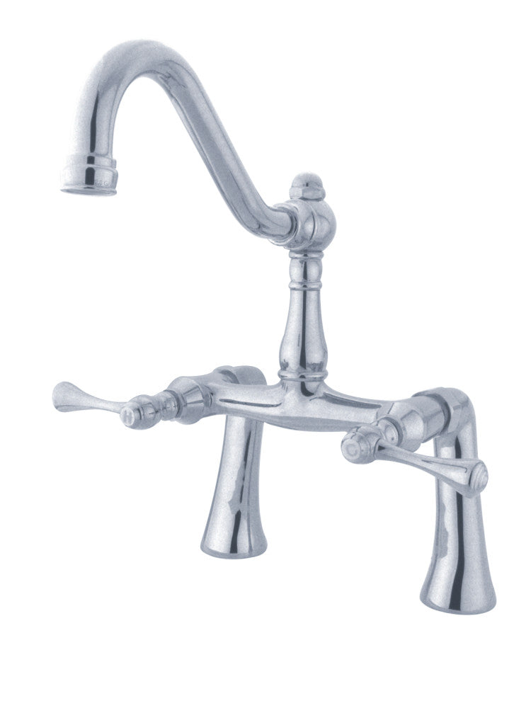 Restoration 7-Inch Center Deck Mount Clawfoot Tub Faucet
