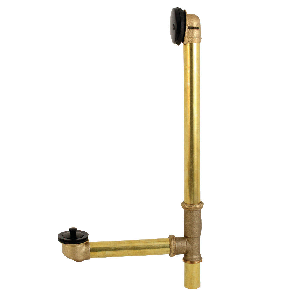 Kingston Brass 18&quot; Tub Waste and Overflow with Lift &amp; Lock Drain, 20 Gauge