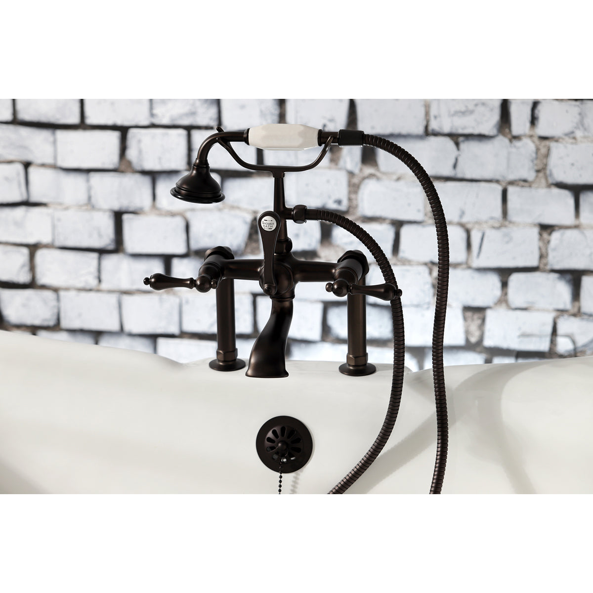Aqua Vintage Deck Mount Clawfoot Tub Faucet