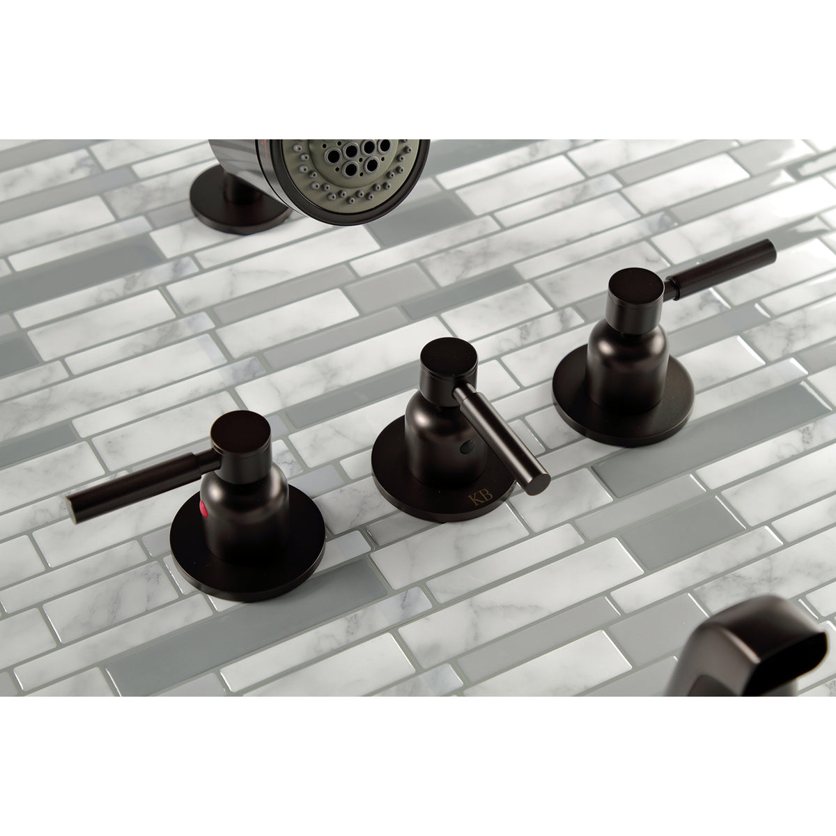 Concord Three-Handle Tub and Shower Faucet