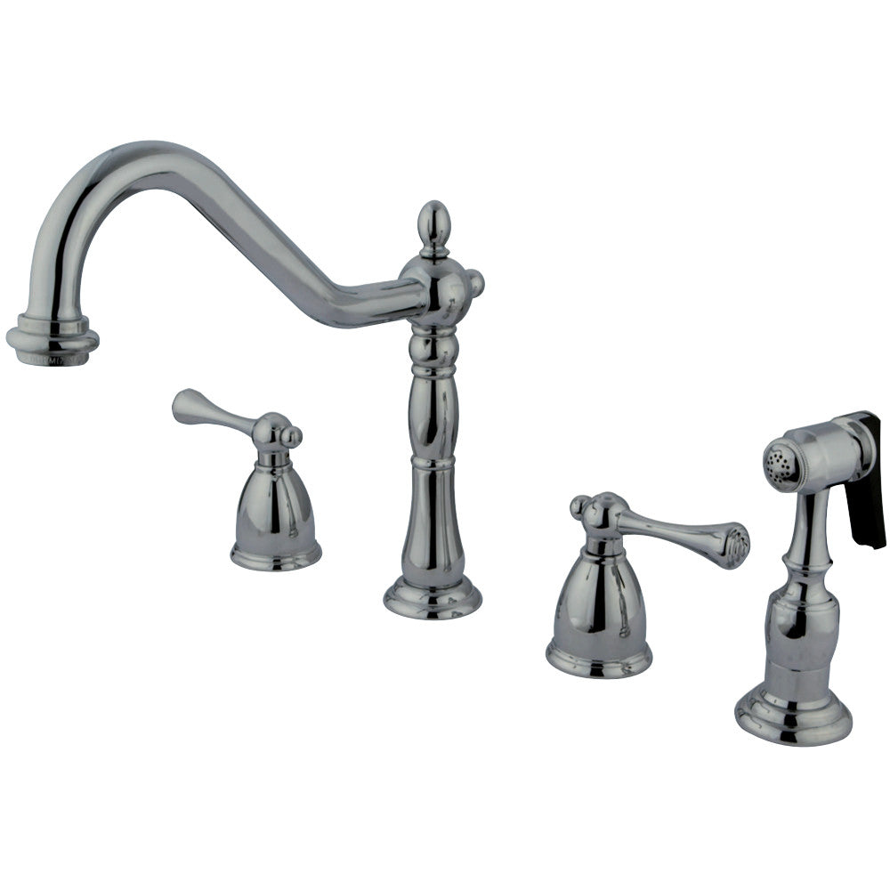 Kingston Brass KB7798BLBS Widespread Kitchen Faucet