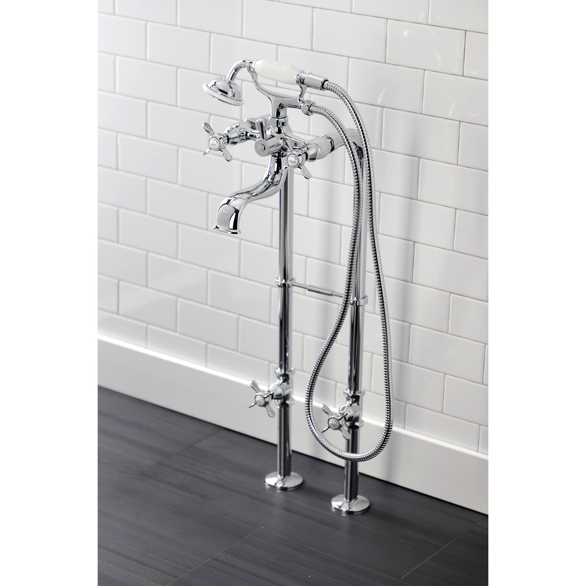 Essex Freestanding Clawfoot Tub Faucet Package with Supply Line